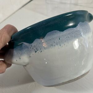 Hand crafted ceramic batter bowl pour dish